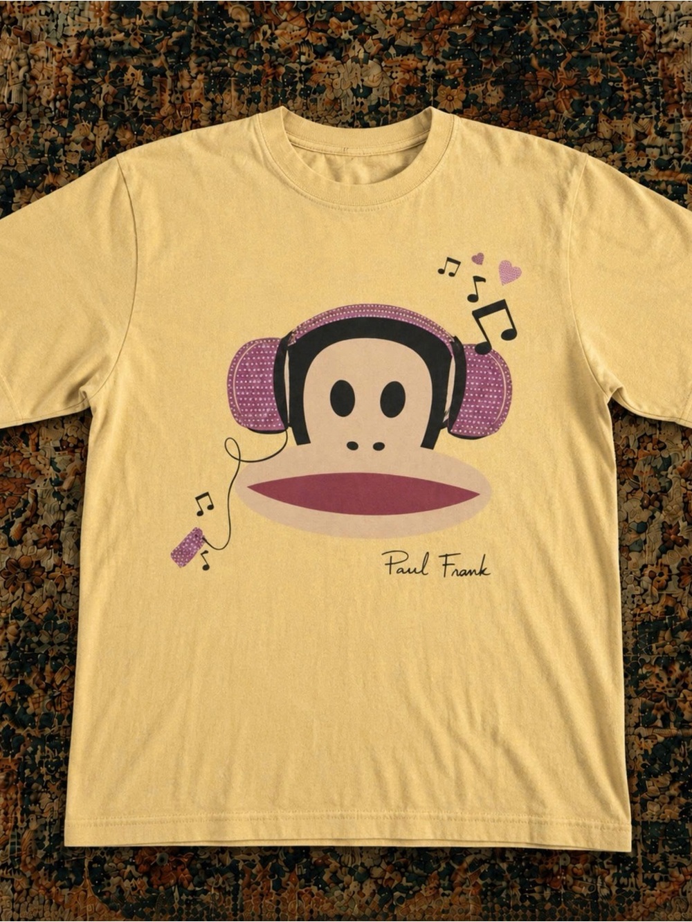 Women’s Paul Frank Yellow  Julius Monkey Music Graphic Tee